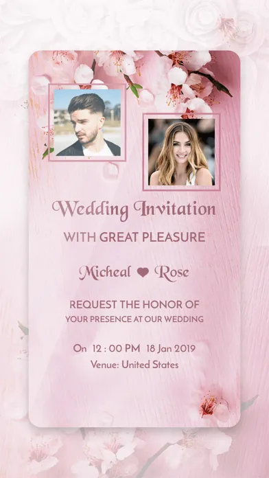 Digital Invitation Card Maker سکرین شاٹس