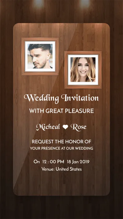 Digital Invitation Card Maker سکرین شاٹس