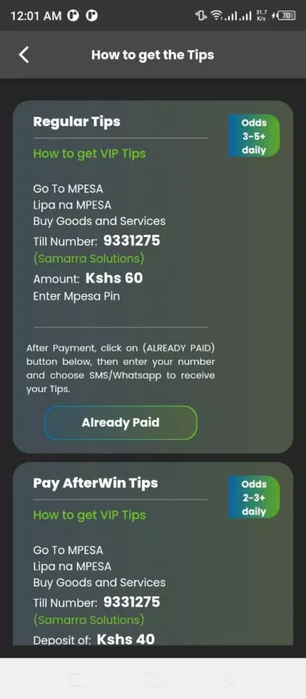 Sure Bet Pay After Win Ekran Görüntüleri