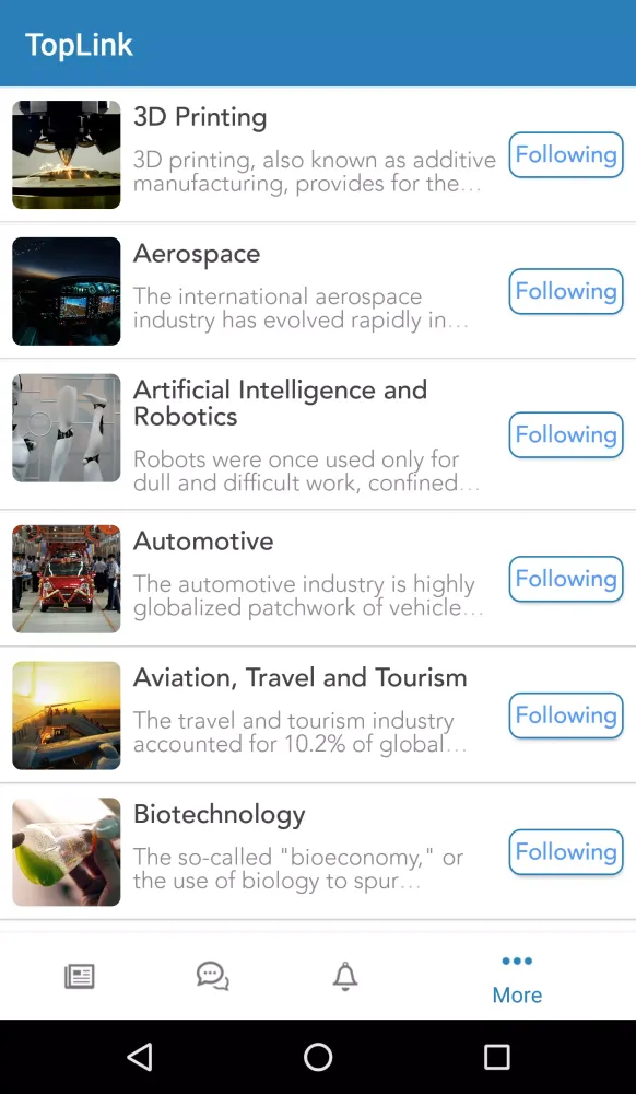 World Economic Forum TopLink Screenshots