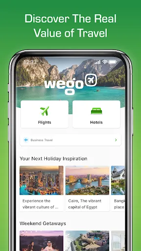 Tangkapan layar Wego - Flights, Hotels, Travel