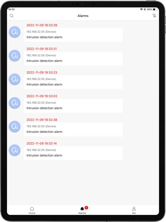 Capturas de pantalla de WEG WCAM iPad 