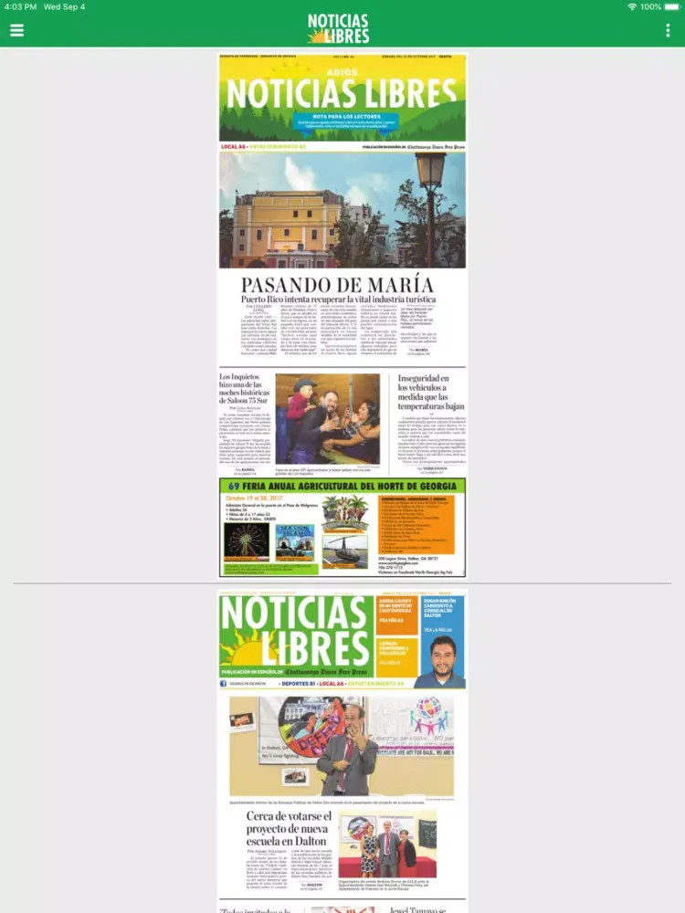 ภาพหน้าจอของ Noticias Libres iPad 