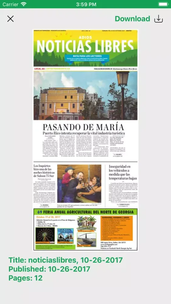 ภาพหน้าจอของ Noticias Libres