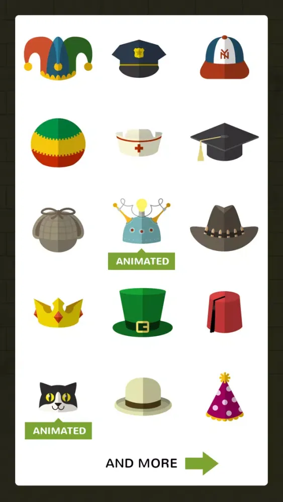 Hats stickers سکرین شاٹس
