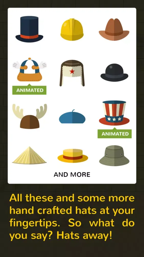 Hats stickers سکرین شاٹس