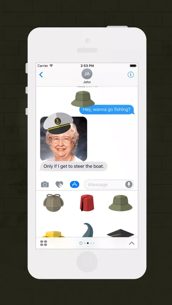 Hats stickers سکرین شاٹس