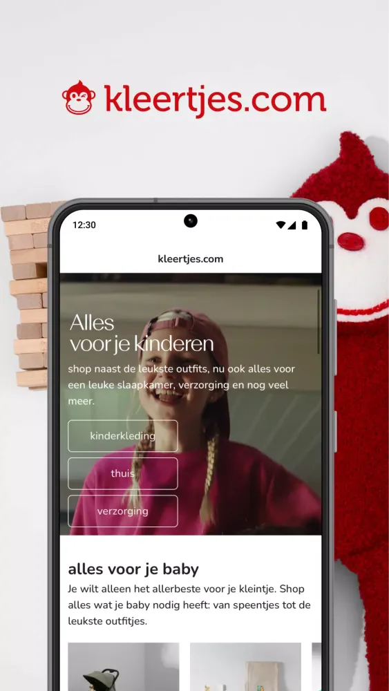 Tangkapan skrin kleertjes.com
