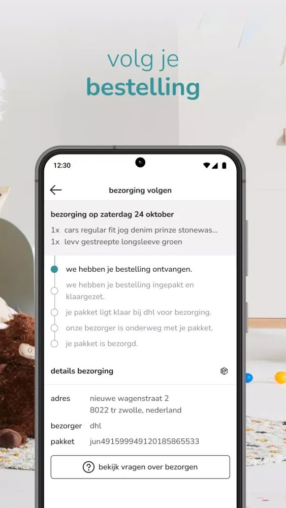 Tangkapan skrin kleertjes.com