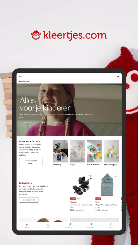 Tangkapan skrin kleertjes.com
