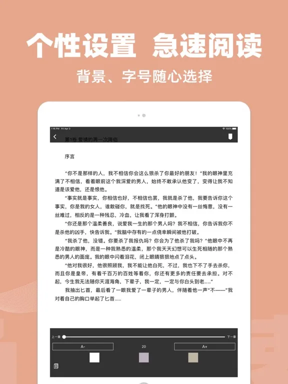 小说阅读大全- iPad  Screenshots