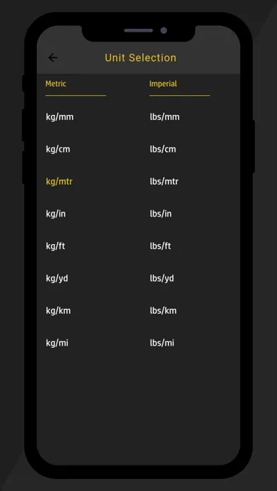 Ảnh chụp màn hình của Metal Weight Calculator - MWC