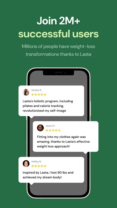Tangkapan skrin Lasta: Healthy Weight Loss