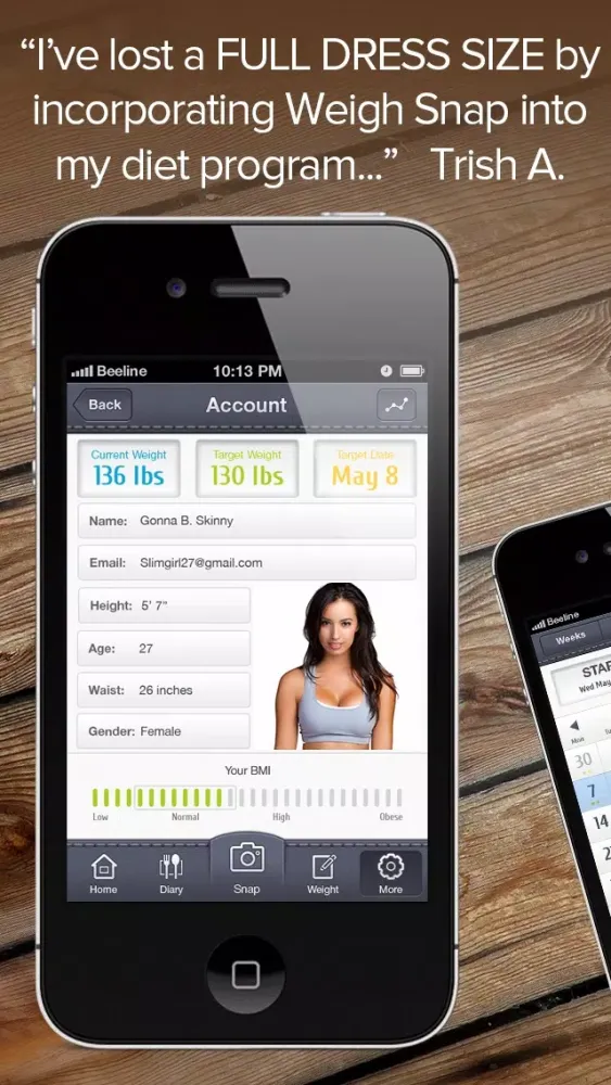 WeightSnap Lite - Personal Fitness, Health And Weight Tracking Diary 스크린샷