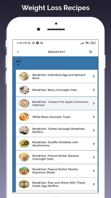 تصاویر Weight Loss Recipes App