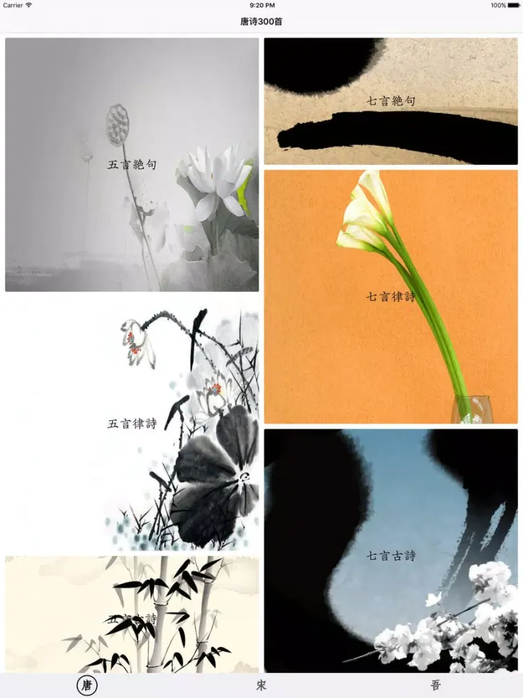古诗词-不一样的诗词典 iPad  Ekran Görüntüleri