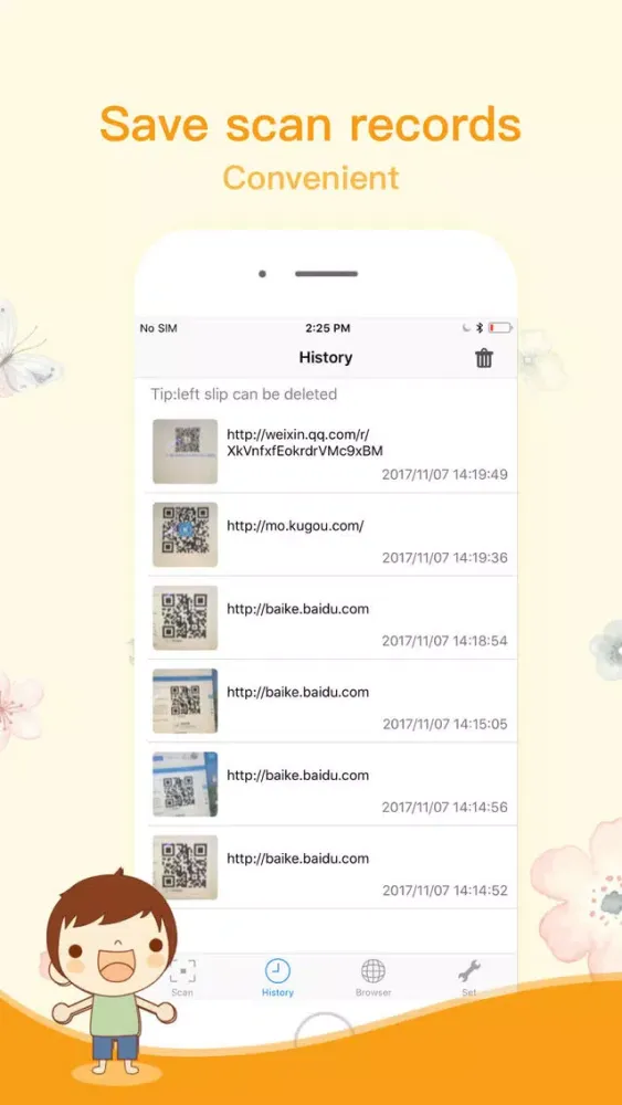 Capturas de tela do QR Reader for iPhone&iPad Pro