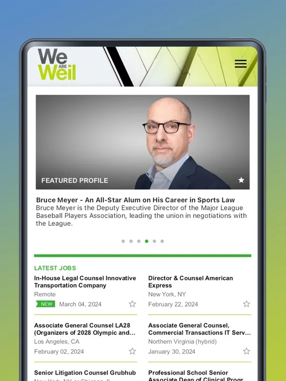 Weil Alumni iPad  স্ক্রিনশট
