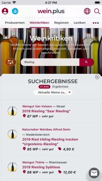 wein.plus سکرین شاٹس