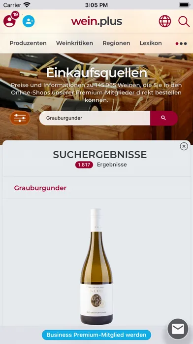 wein.plus سکرین شاٹس