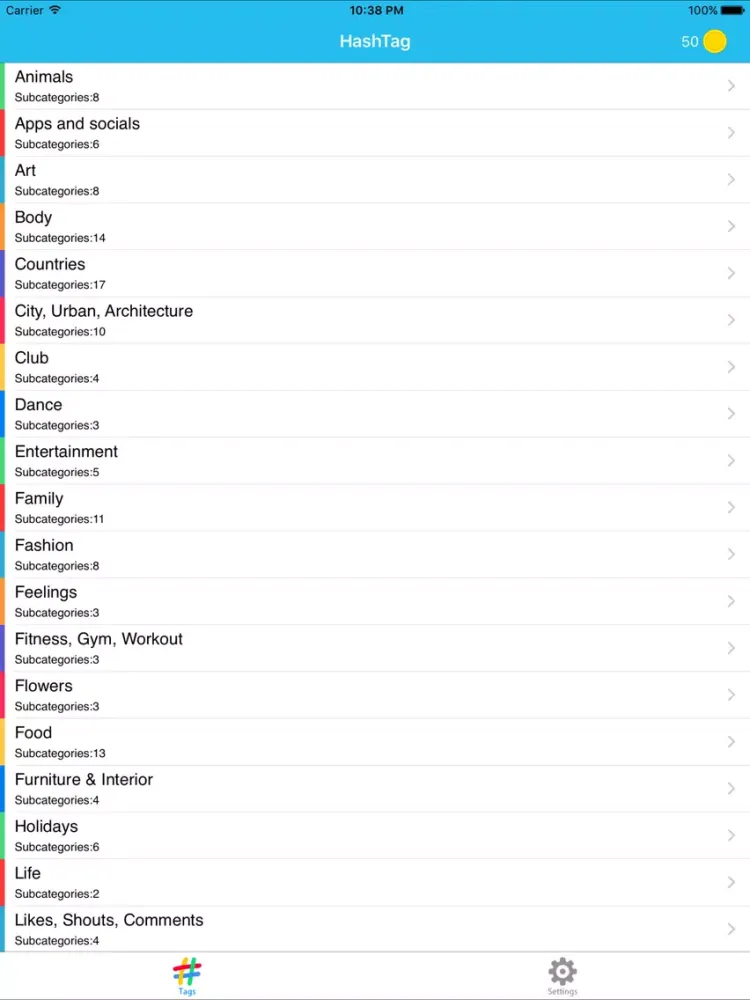 Hashtag to get likes for Instagram iPad 應用截圖