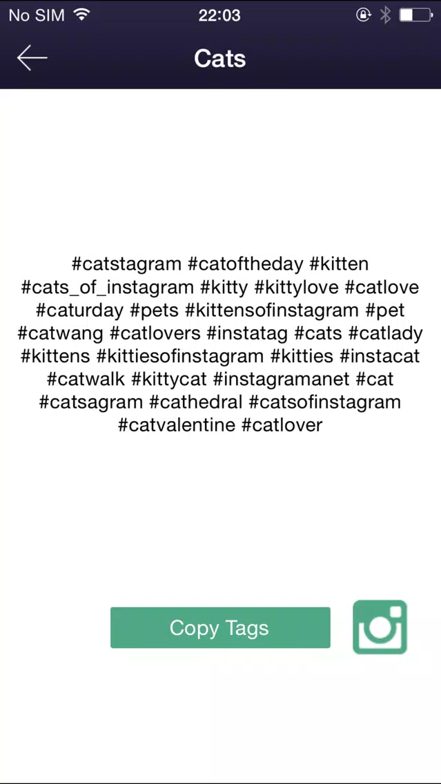 Tangkapan layar Hashtag to get likes for Instagram