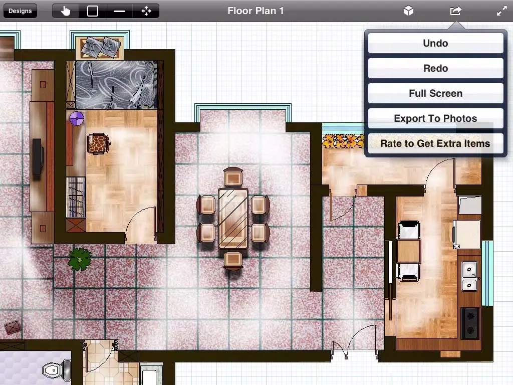 Ảnh chụp màn hình của Interior Planner - Home Design & Floor Plans & Illustration Architecture iPad 