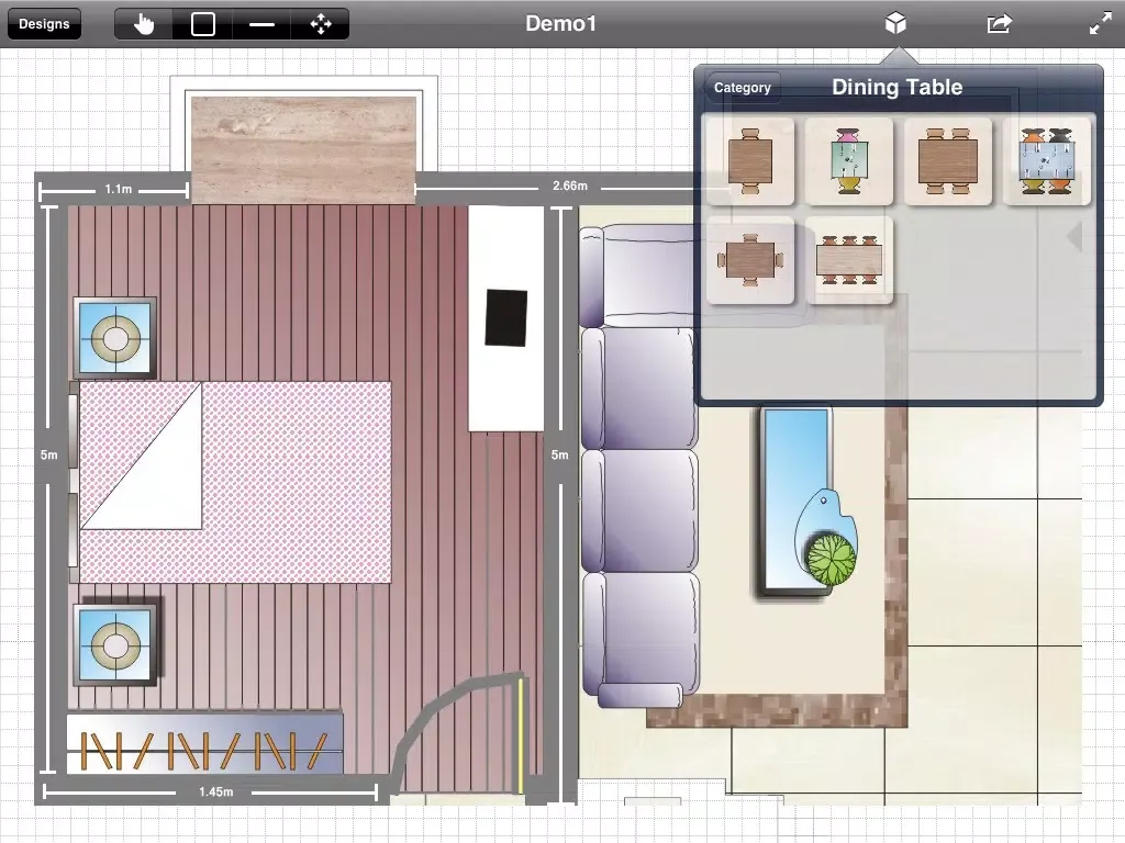 Ảnh chụp màn hình của Interior Planner - Home Design & Floor Plans & Illustration Architecture iPad 