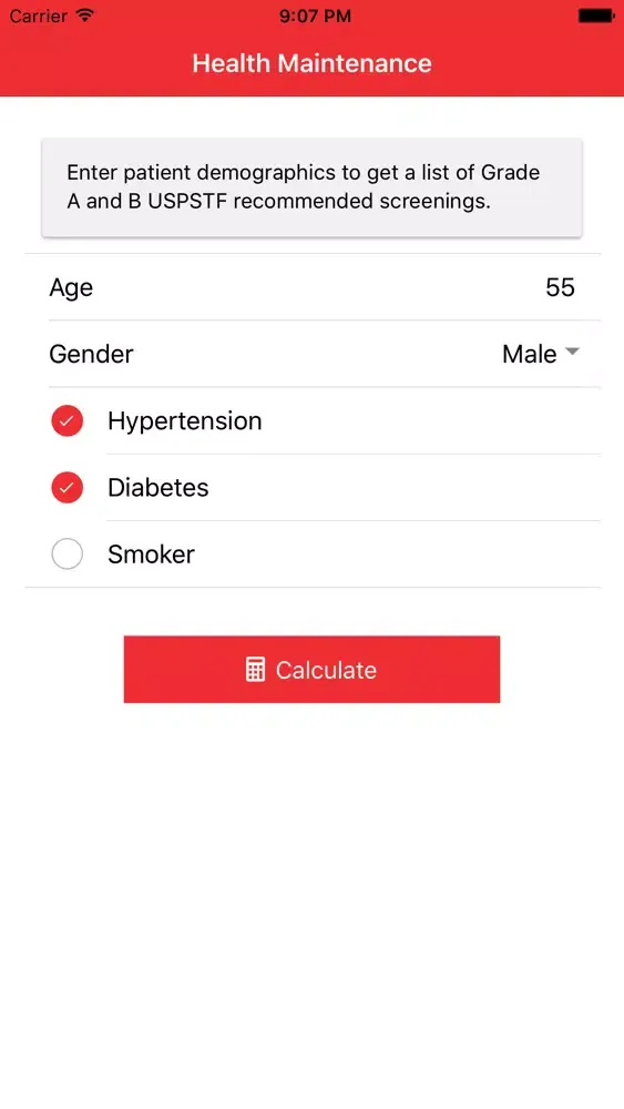 Скриншоты Health Maintenance