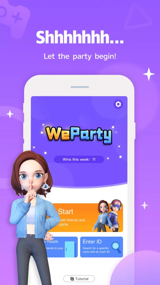 Tangkapan skrin WeParty