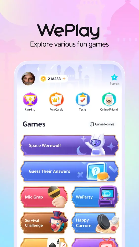 WePlay(ويبلاي) - Game & Chat 스크린샷