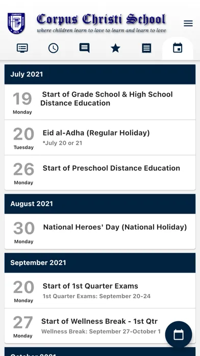 Ảnh chụp màn hình của Corpus Christi School