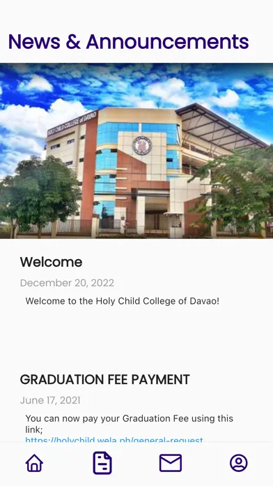 Captures d'écran de Holy Child College of Davao