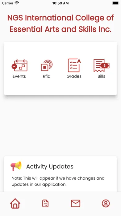 NGS International Mobile App Screenshots