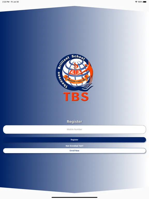 Tangkapan layar Theorene Brilliant School iPad 
