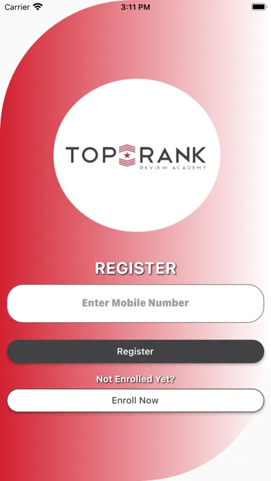 TRA Mobile Application Screenshots