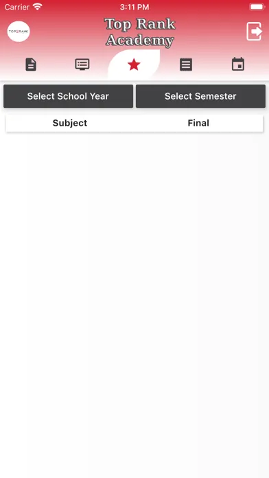 TRA Mobile Application Screenshots