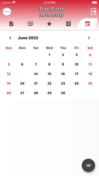 TRA Mobile Application Screenshots