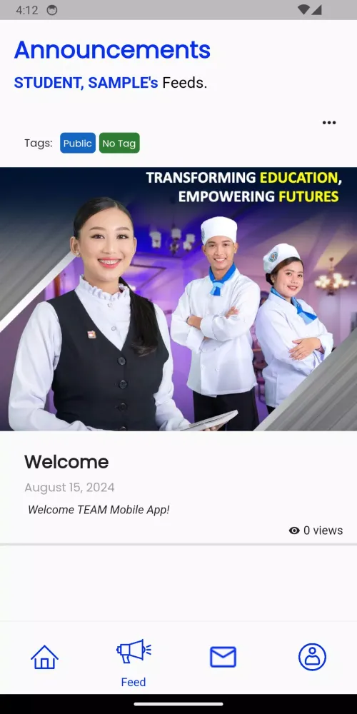TEAMS Mobile App Screenshots