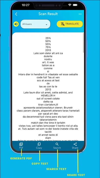 Capturas de tela do Fast OCR: IMAGE & PDF to TEXT