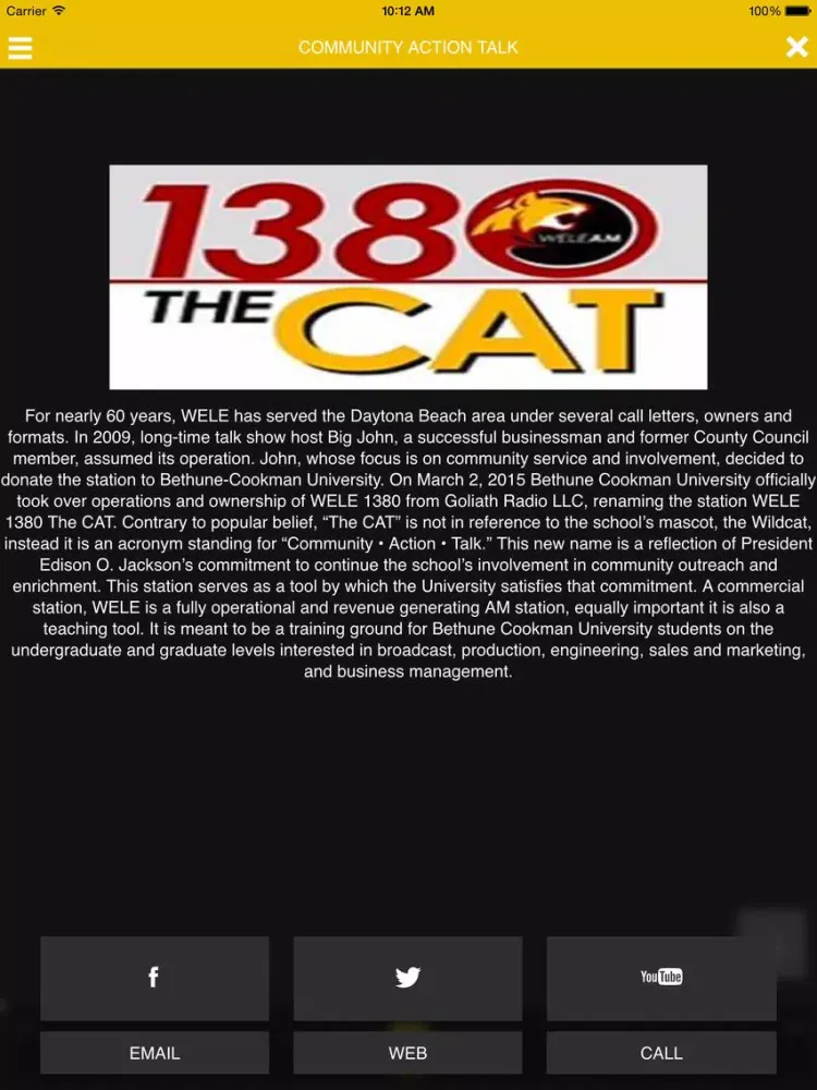 WELE 1380 The CAT Radio iPad  Ekran Görüntüleri