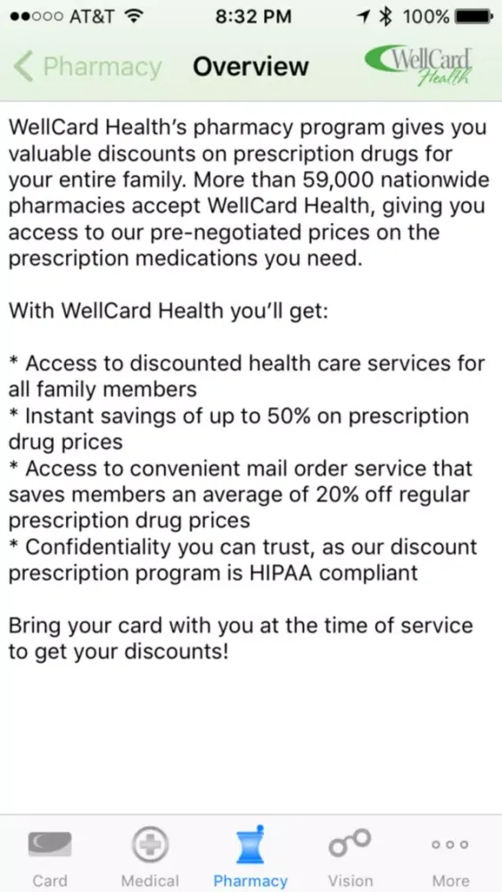 WellCard Health Screenshots