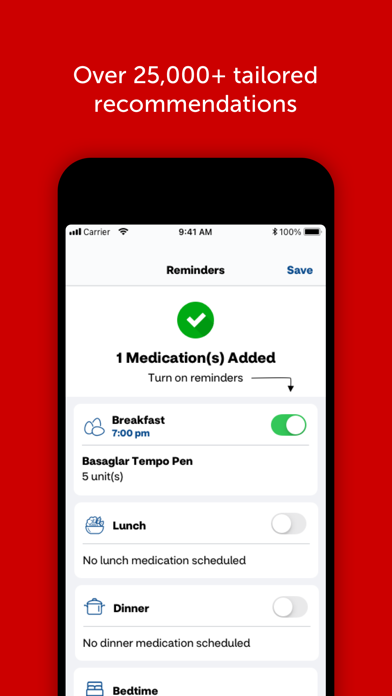 Zrzuty ekranu Health Optimizer by CVS Health