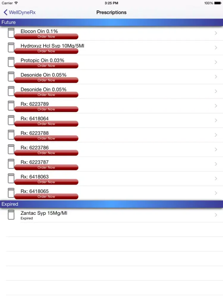 WellDyneRx Mobile Mail Order iPad  Screenshots