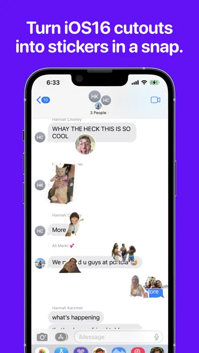 ภาพหน้าจอของ Cutouts: React With Your Face