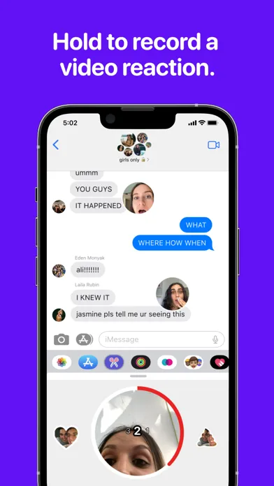 ภาพหน้าจอของ Cutouts: React With Your Face