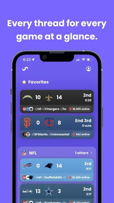 Sideline: Reddit Game Threads স্ক্রিনশট