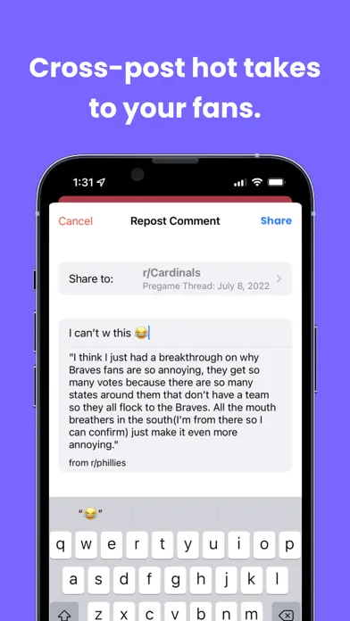 Sideline: Reddit Game Threads স্ক্রিনশট