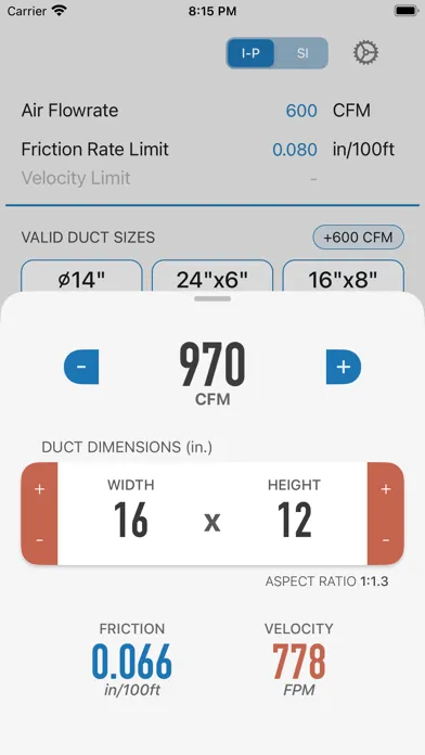 تصاویر Ductulator Duct Sizing