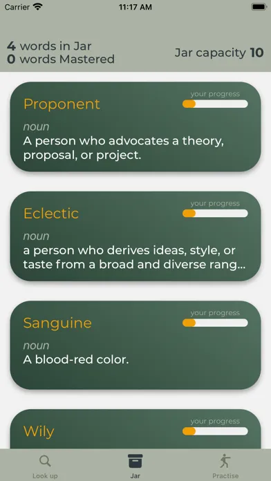 Tangkapan skrin Word Jar - Vocabulary